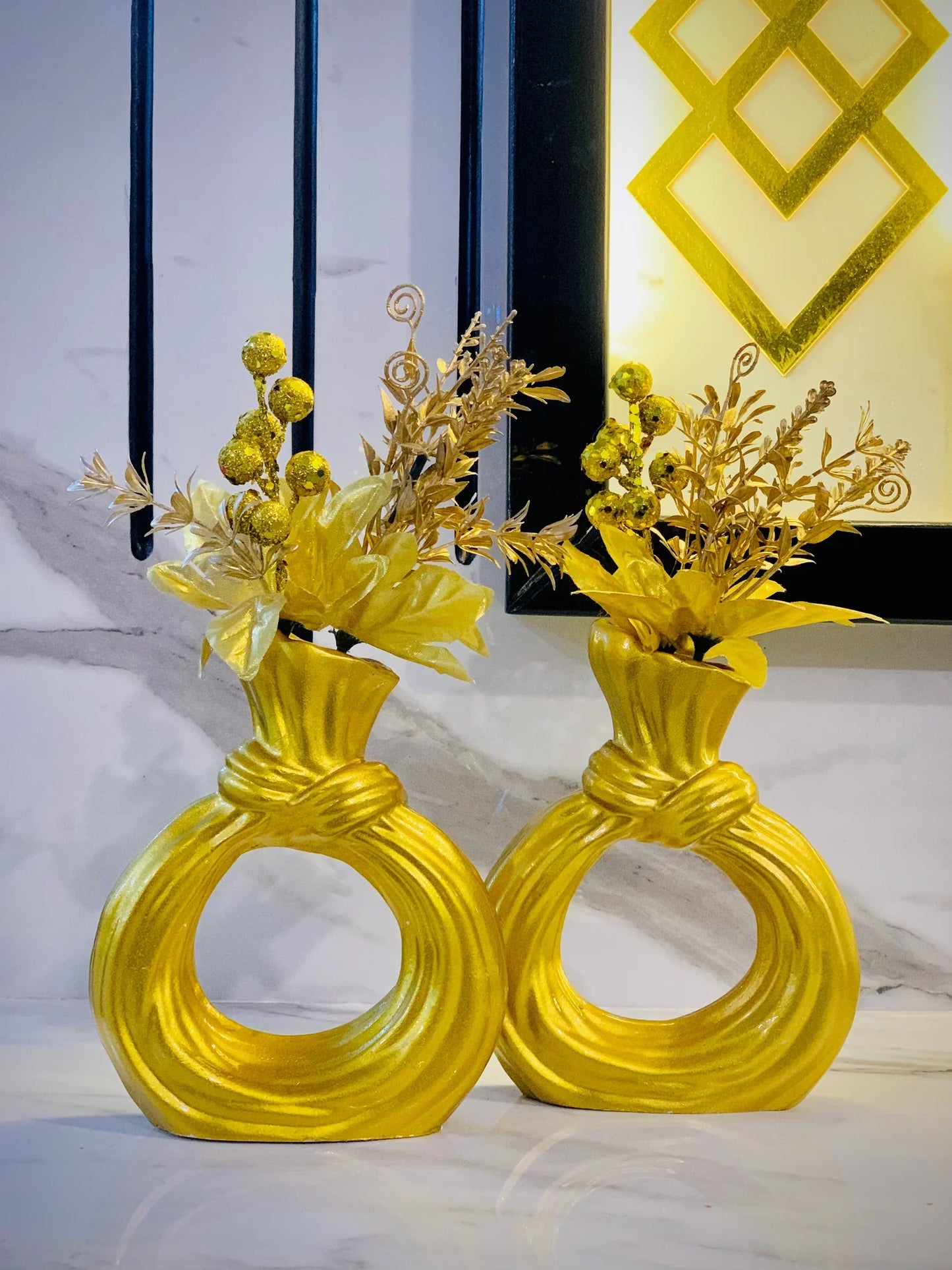 💫🍃 Chic Donut Style Vases – Set of 2 with Free Delivery
