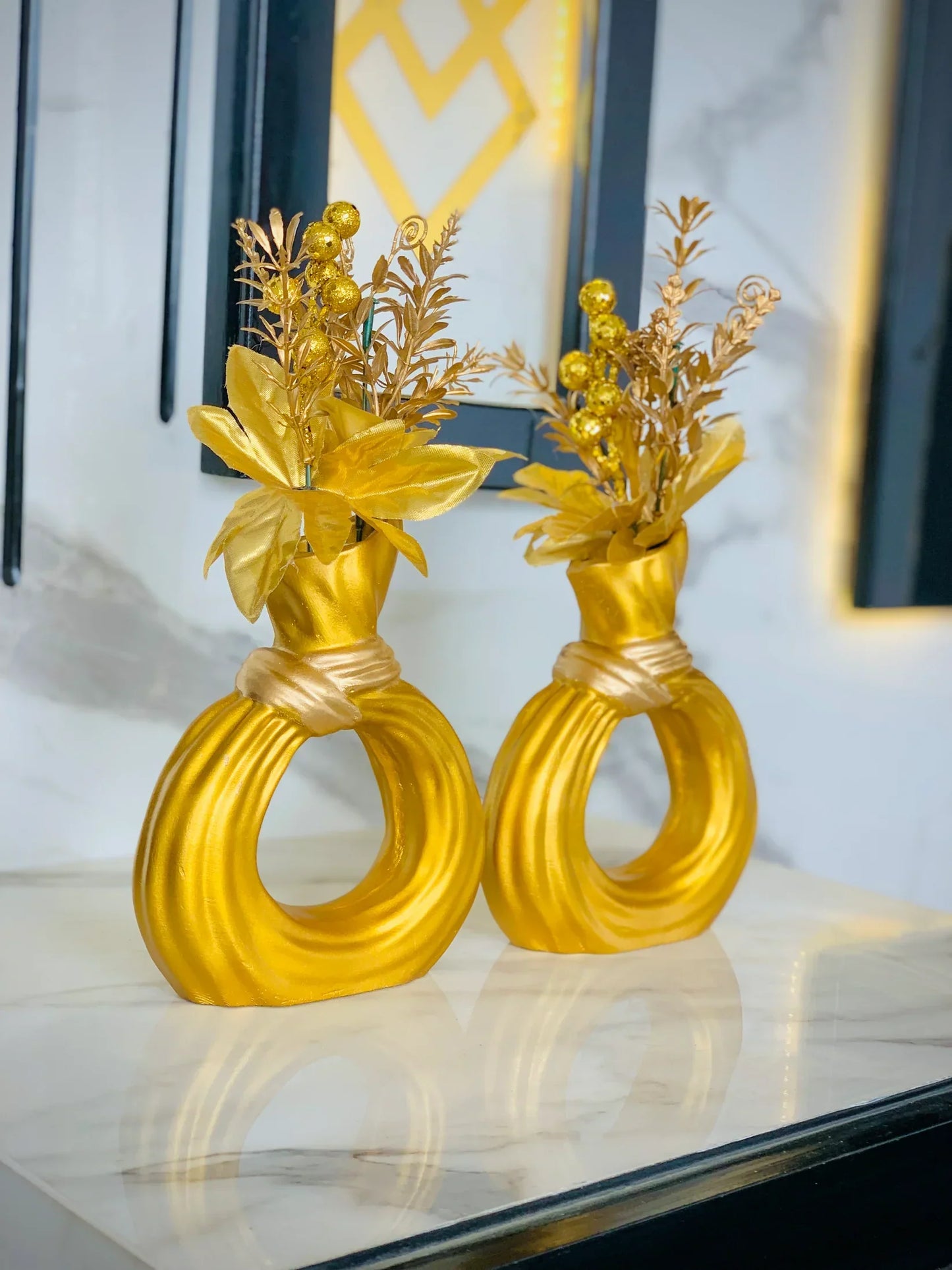 💫🍃 Chic Donut Style Vases – Set of 2 with Free Delivery