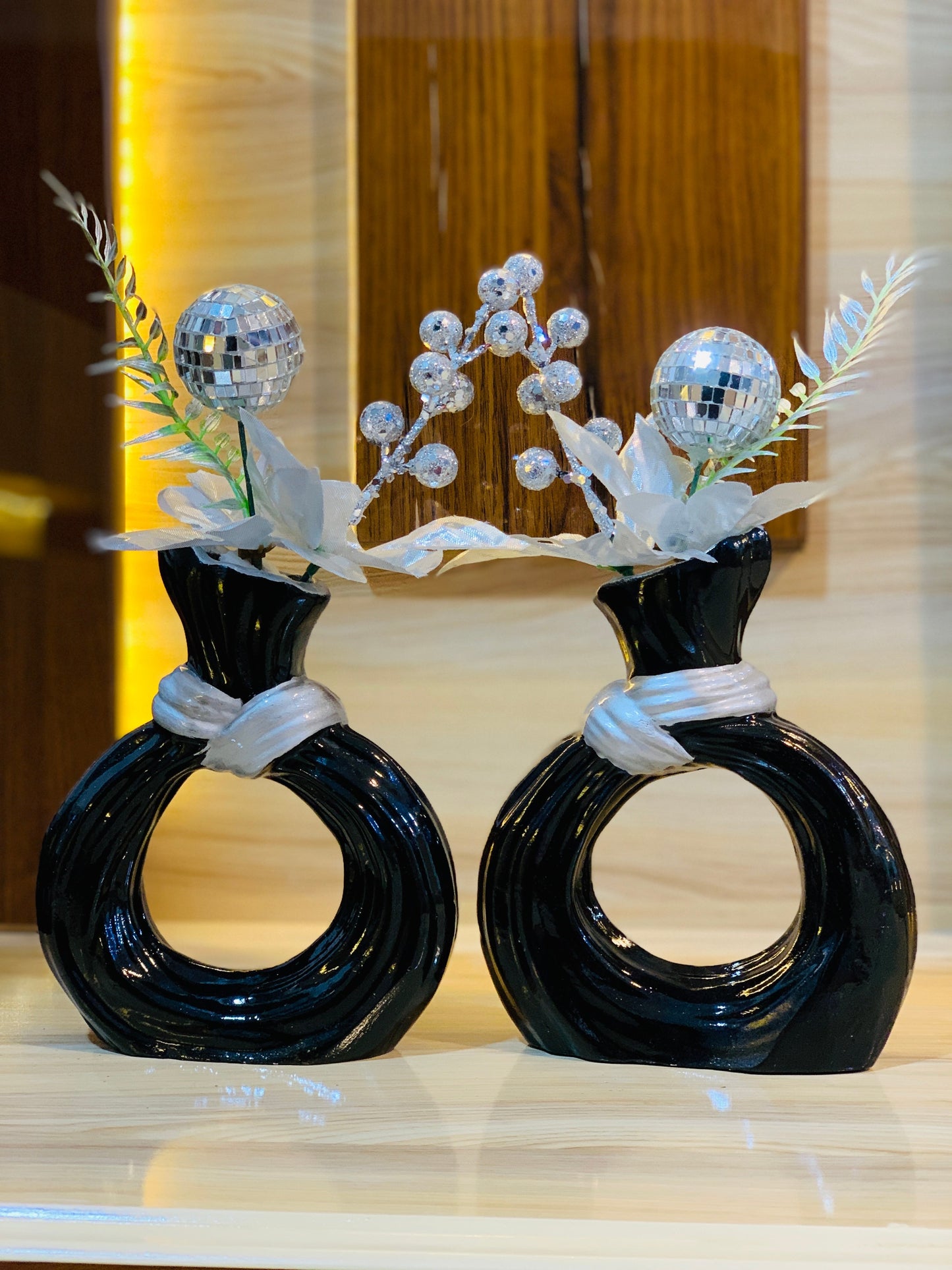 💫🍃 Chic Donut Style Vases – Set of 2 with Free Delivery