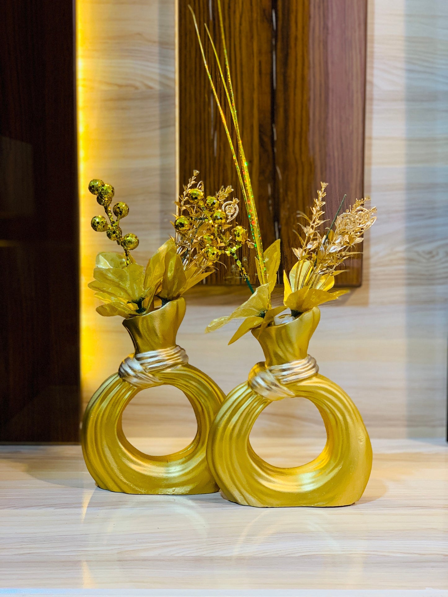 💫🍃 Chic Donut Style Vases – Set of 2 with Free Delivery