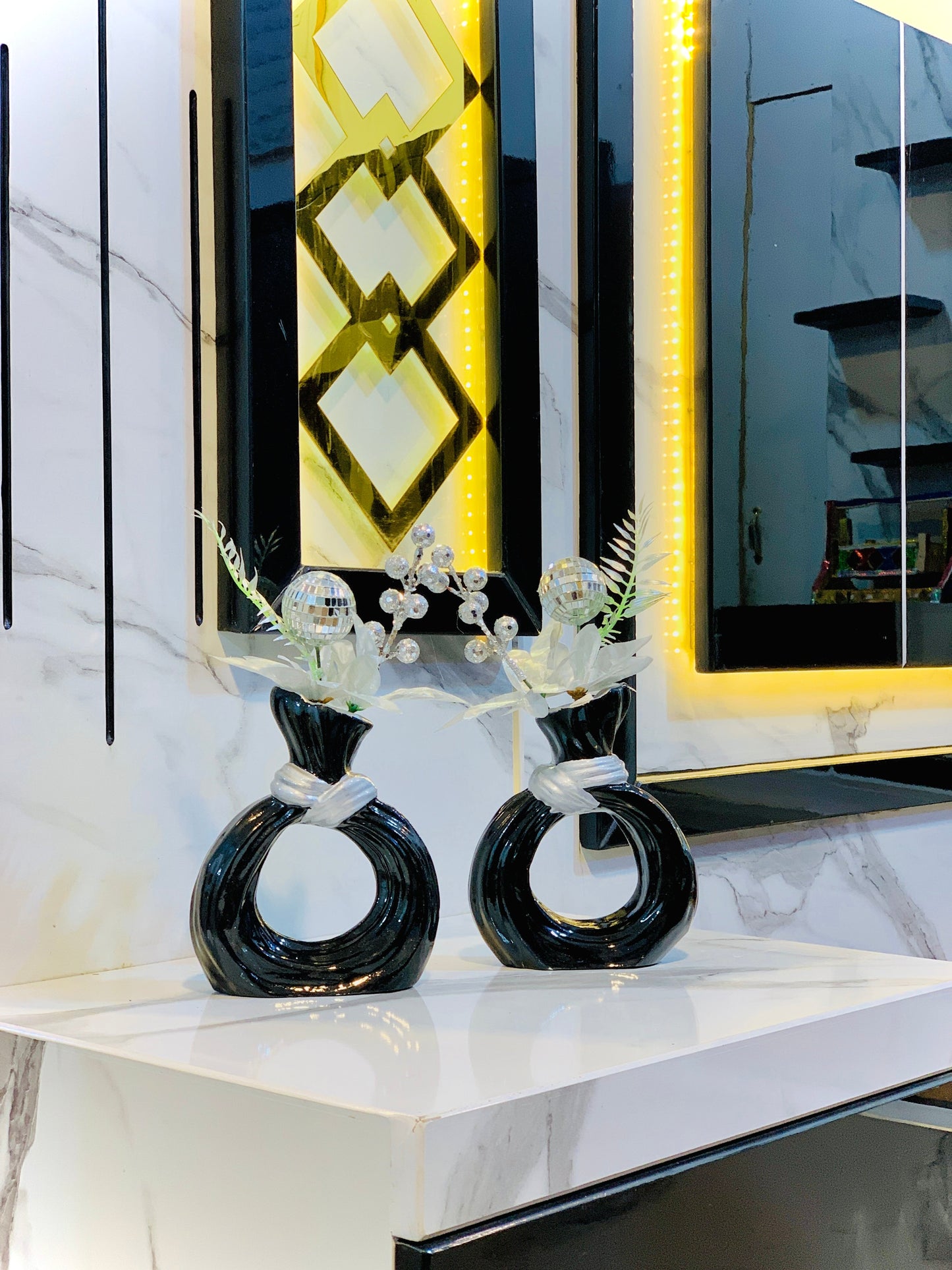 💫🍃 Chic Donut Style Vases – Set of 2 with Free Delivery