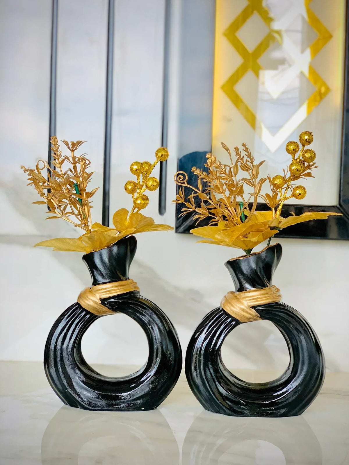 💫🍃 Chic Donut Vases – Set of 2 with Free Delivery