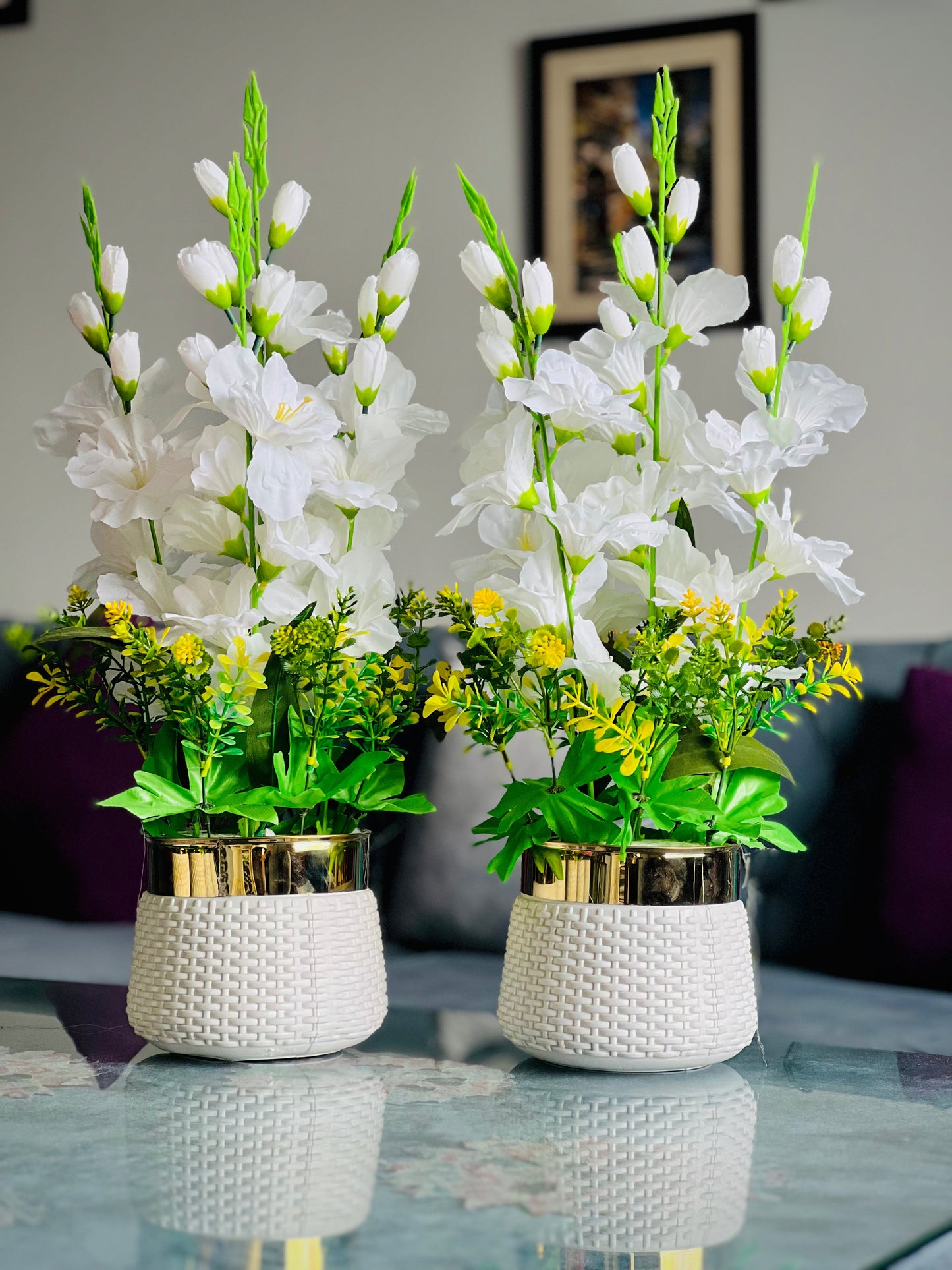 Elegant Floral Vase Set – 2 Pieces ✨
