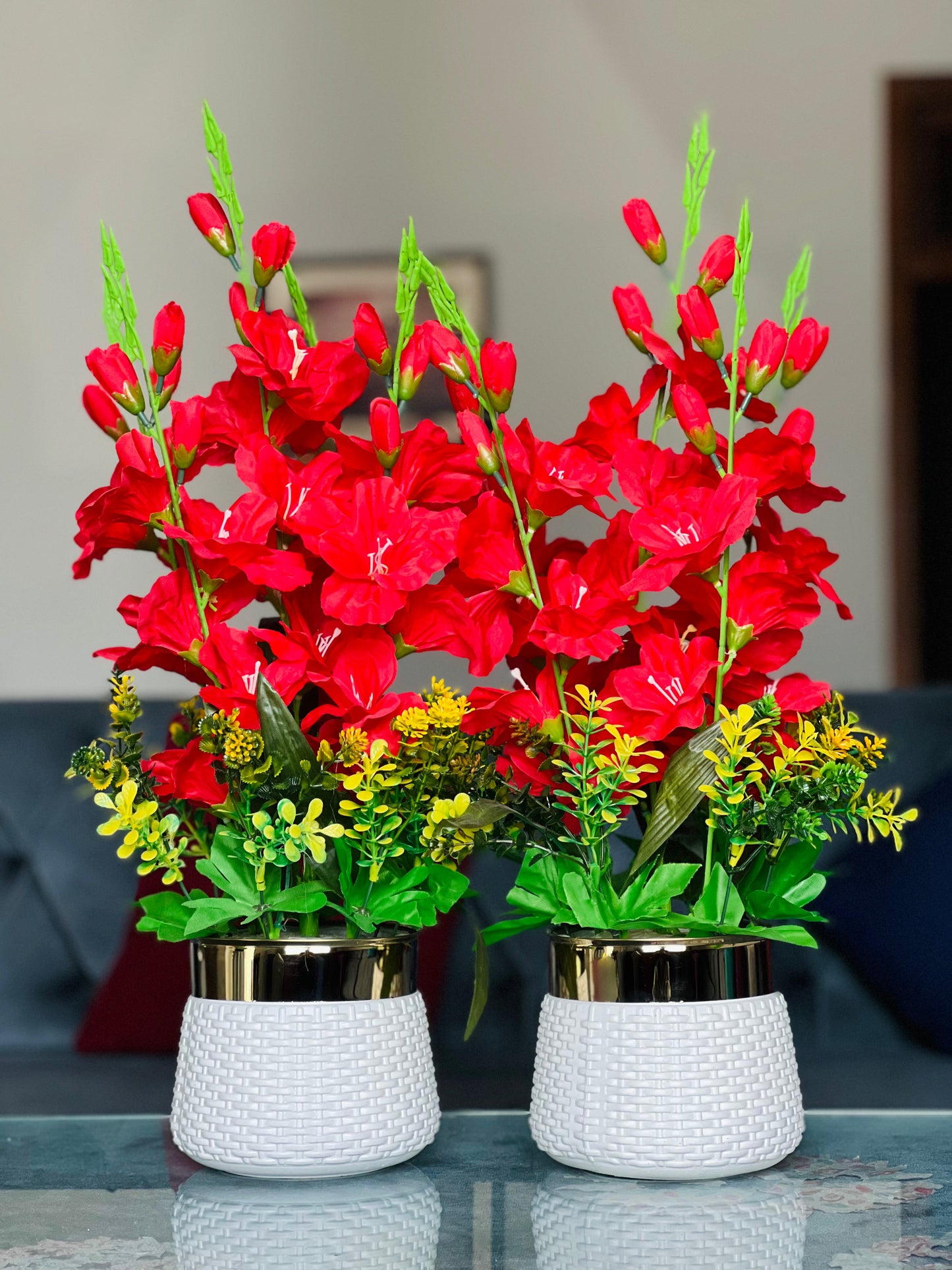 Elegant Floral Vase Set – 2 Pieces ✨