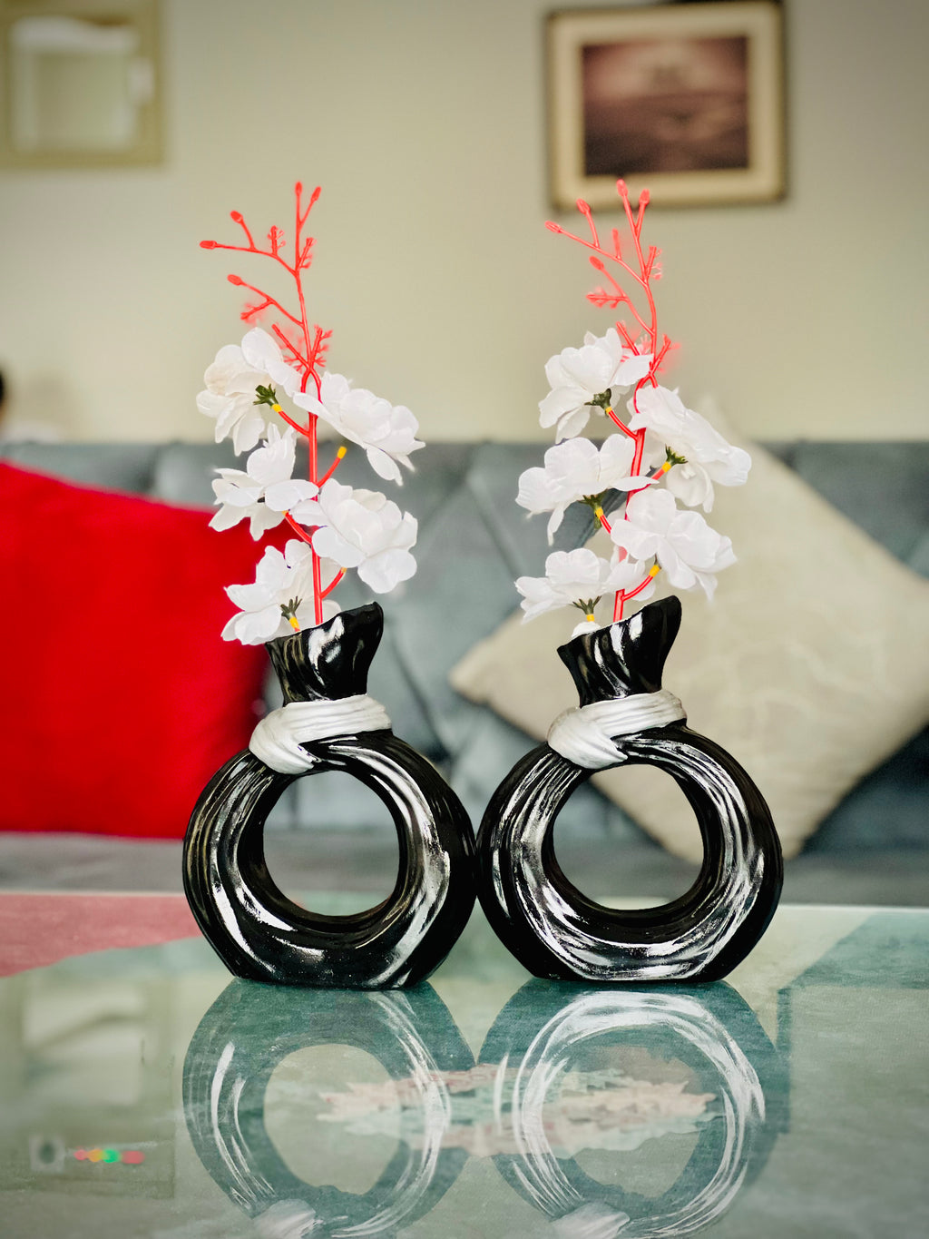 Donut Bloom With Flowers (Set of 2 Pieces)