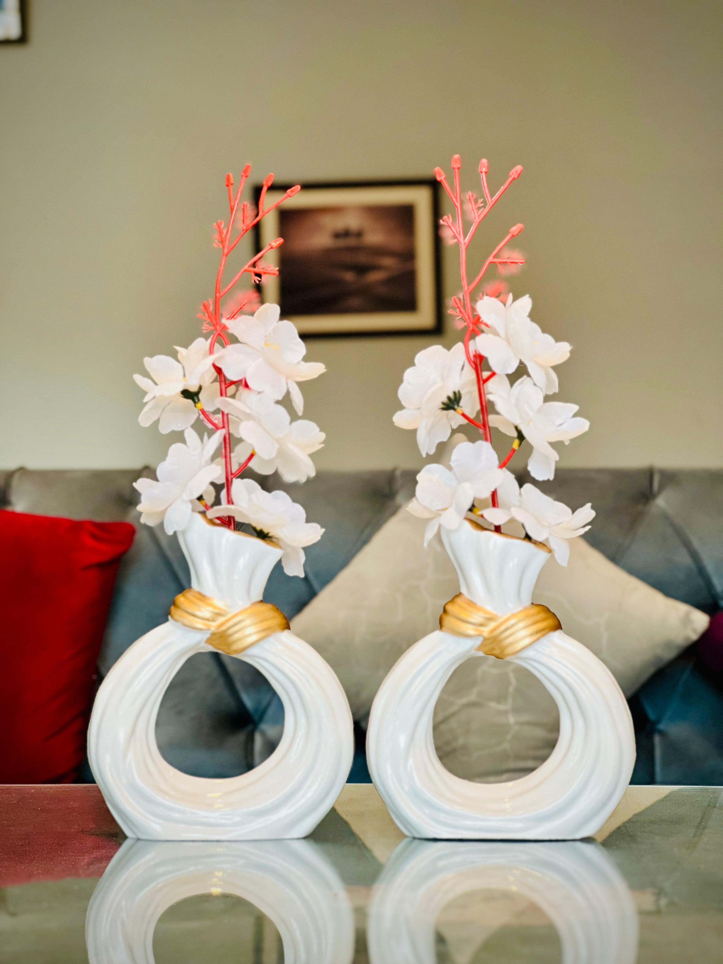 Donut Bloom With Flowers (Set of 2 Pieces)