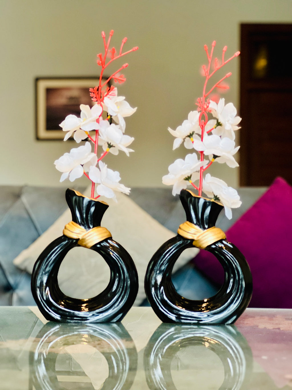 Donut Bloom With Flowers (Set of 2 Pieces)
