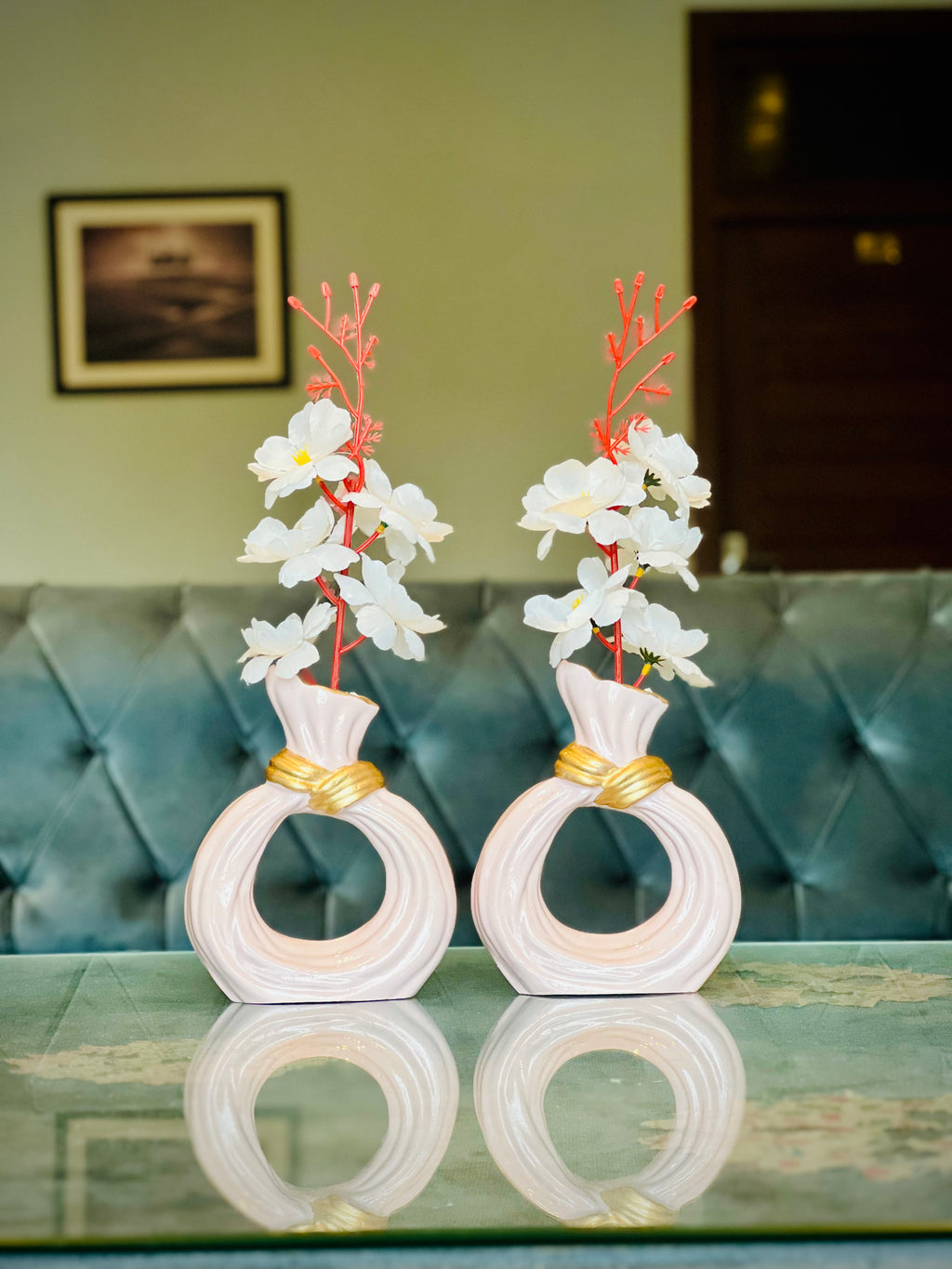 Donut Bloom With Flowers (Set of 2 Pieces)