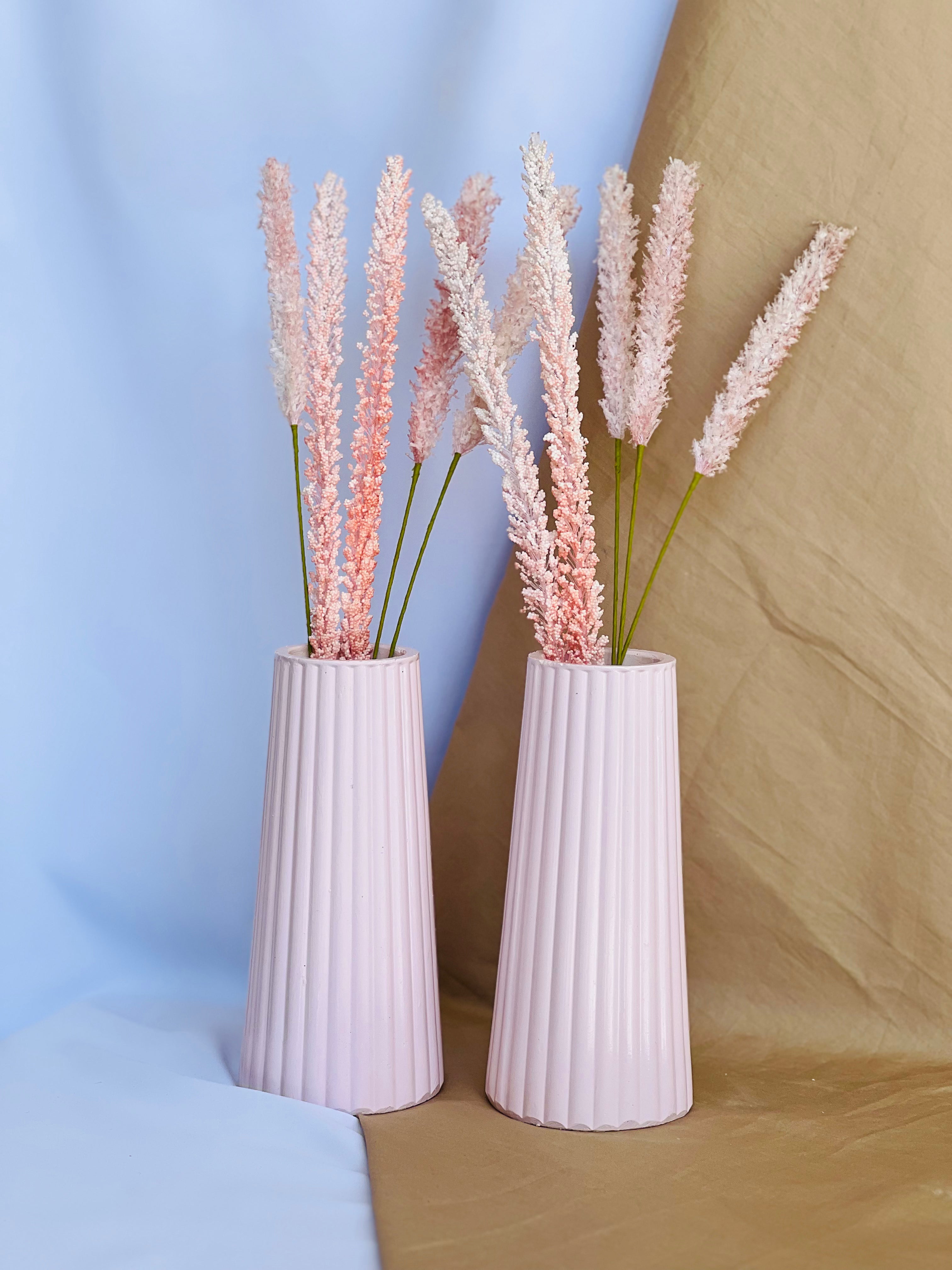 Tall Striped Vase (Set of 2-Pieces)
