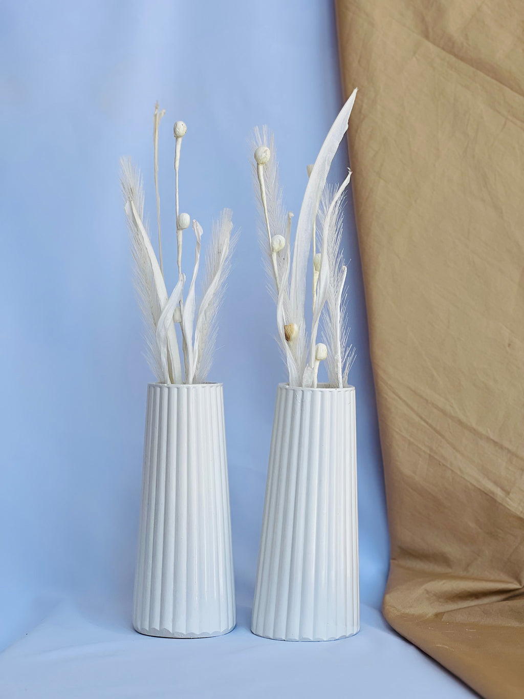 Tall Striped Vase (Set of 2-Pieces)