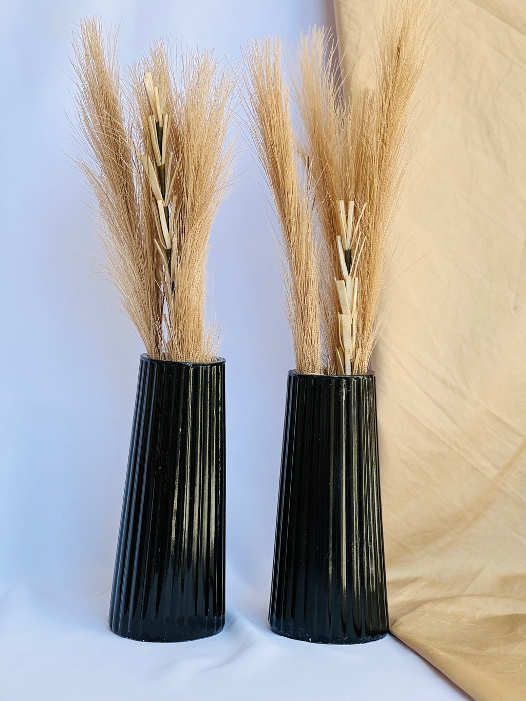 Tall Striped Vase (Set of 2-Pieces)