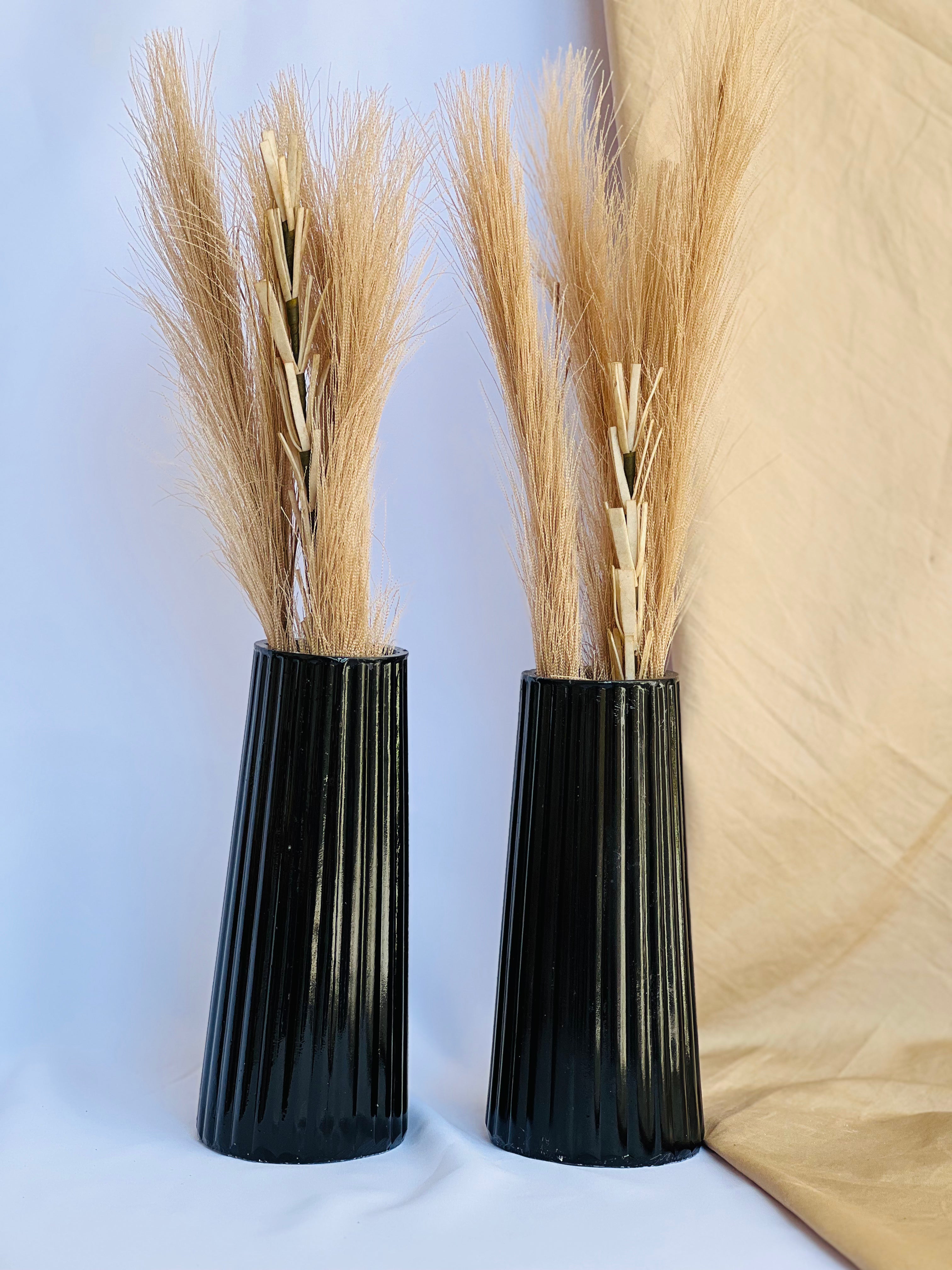 Tall Striped Vase (Set of 2-Pieces)
