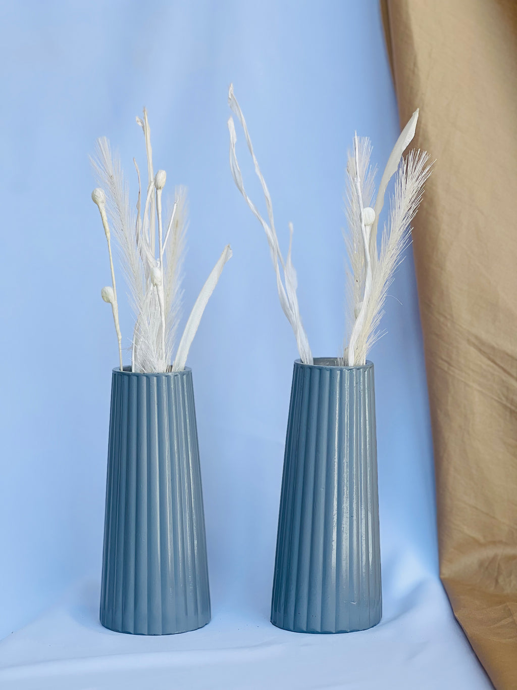 Tall Striped Vase (Set of 2-Pieces)