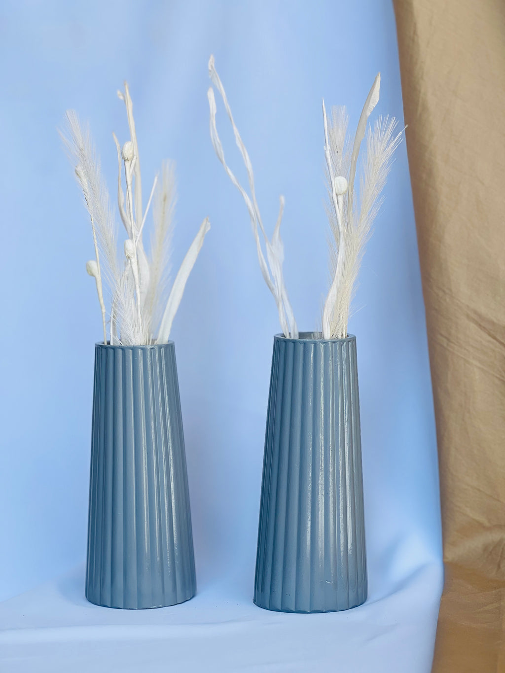 Tall Striped Vase (Set of 2-Pieces)