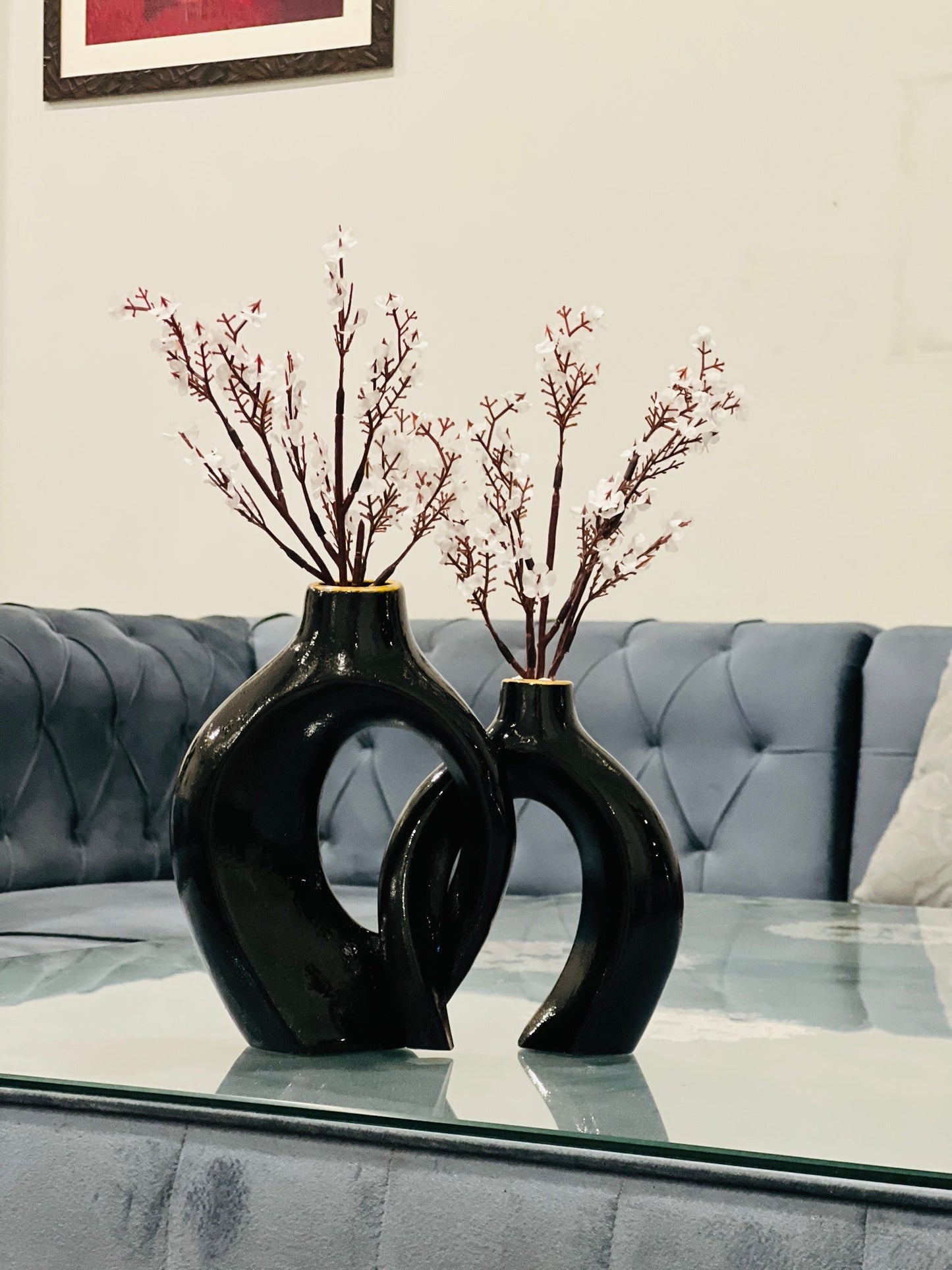 🌹💞 Love-Inspired Couple Vase Duo with Flowers
