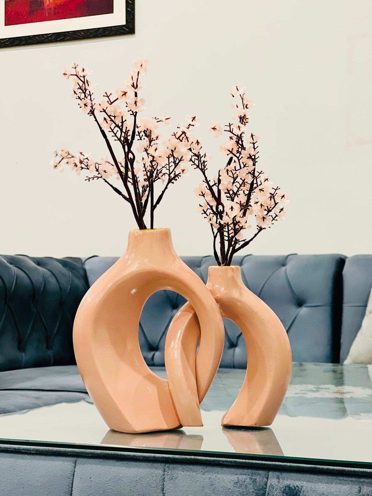 🌹💞 Love-Inspired Couple Vase Duo with Flowers